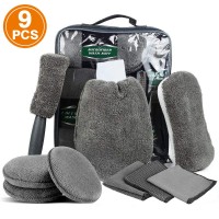 Car Cleaning Kit - Set of 9 Pieces